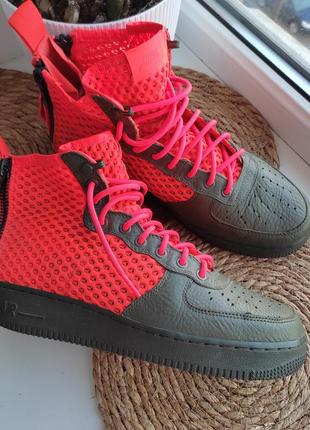 Чоловічі шкіряні кросівки nike air force sf af af1 mid qs