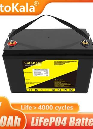 Аккумулятор LiFePO4, LiitoKala, 12V 100Ah, BMS smart плата
