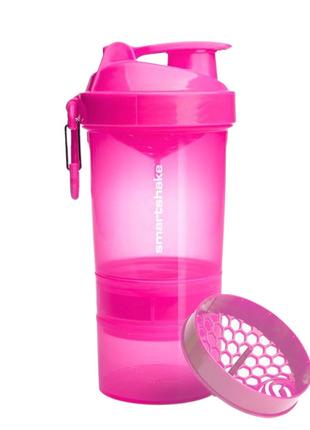 Шейкер спортивний SmartShake Original2GO 600ml Neon Pink