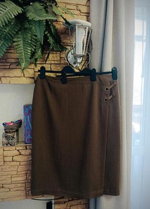 Женская юбка-карандаш имитация запаха большой размер 54-56