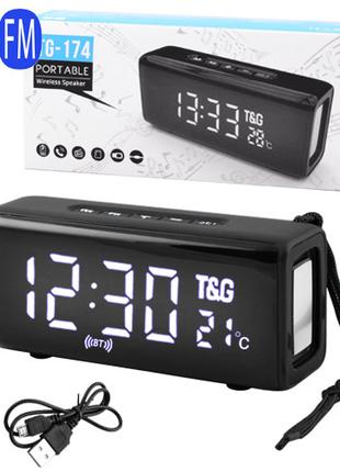 Bluetooth-колонка TG174, speakerphone, радио, PowerBank, часы,...
