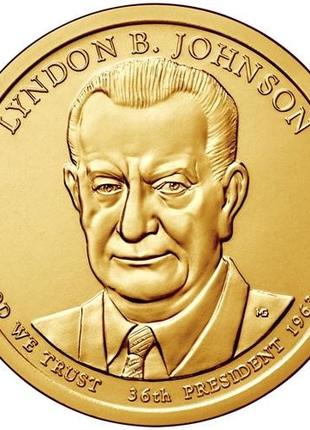 Монета США 1 долар, 2015 року, 36 Президент США - Ліндон Джонс...