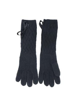 Б/У подростковые длинные перчатки 134 черные Wojcik