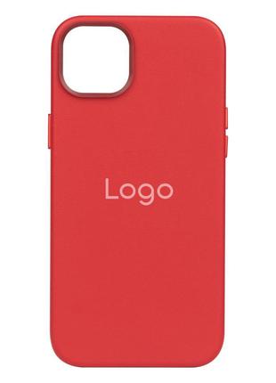 Чехол для iPhone 14 Plus Leather Case Цвет Crimson