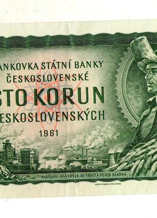 Чехословаччина - Чехословакия 100 крон 1961 рік UNS №634