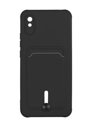 Чехол TPU Colorfull Pocket Card для Xiaomi Redmi 9A Цвет 18.Black