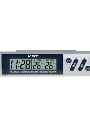 Термометр 7067 (внутренняя + наружная температура + часы)