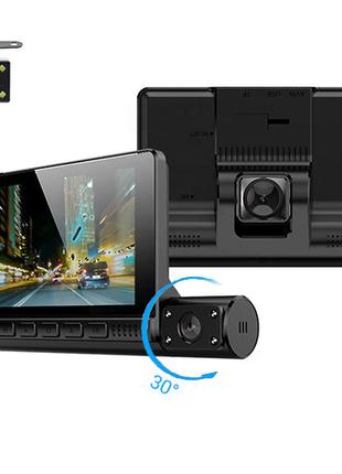 Автомобільний відеореєстратор T710TP, LCD 4 '', 1080P Full HD,...