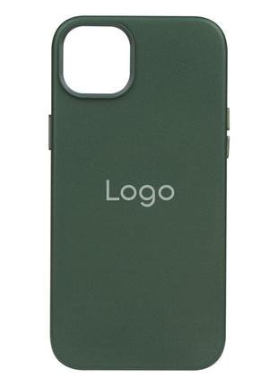 Чехол для iPhone 14 Plus Leather Case Цвет Sequoia green