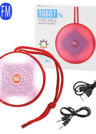 Bluetooth-колонка TG607, speakerphone, радио, red