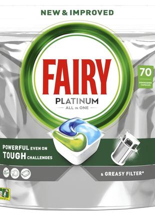 Капсули для посудомийної машини Fairy Platinum , 70шт.