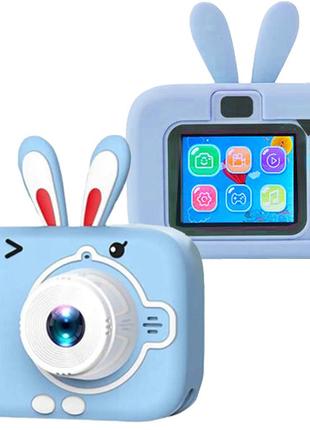 Детский фотоаппарат X900 Rabbit, blue