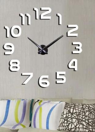 Настенные 3D часы 120 см серые