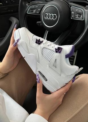 Кроссовки nike air jordan 4 metallic purple