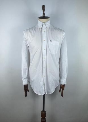 Новая белоснежная плотная рубашка рубашка tommy hilfiger vinta...