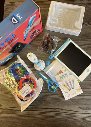 Набор для детского творчества 3d Pen-6, ручка с пластиком и пл...
