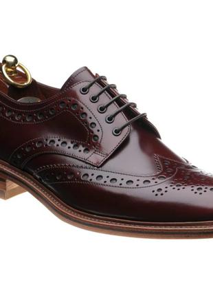 Броги , оксфорды , туфли loake dawson burgundy heavy wide fitt...