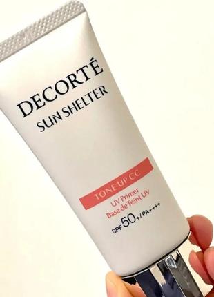 Крем decorte sun shelter tone up cc uv primer spf50 pa++++ тон...