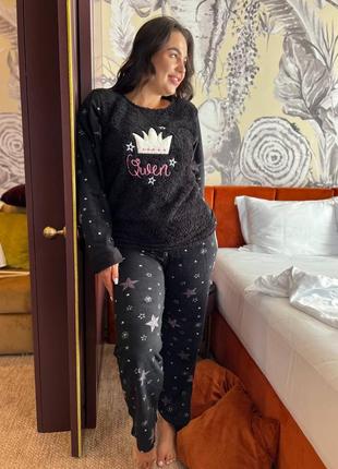 Пижама женская батал туречевина махра+флис