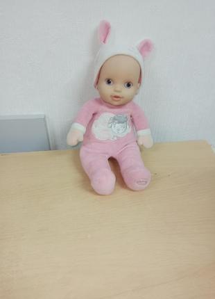Кукла погремушка newborn baby annabell - нежная малышка