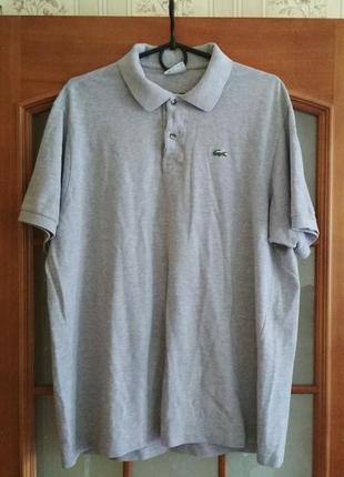 Мужская футболка поло polo lacoste 7 (l-xl) оригинал