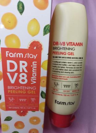 Пилинг скатка для лица с витаминами farmstay dr-v8 vitamin bri...