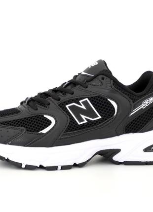 Мужские / женские кроссовки New Balance 530 Black White, черны...