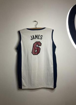 Heat james basketball jersey adidas мужская баскетбольная майк...