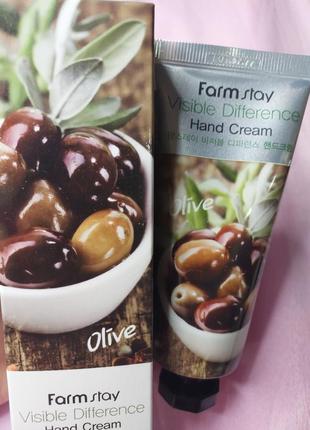 Крем для рук с оливковым маслом farmstay visible difference ha...