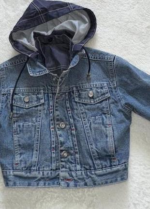 Джинсова куртка двостороння дитяча куртка джинсовая детская