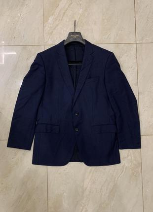 Классический пиджак hugo boss темно синий мужской блейзер жакет