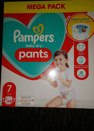 Підгузки Pampers. 64 шт.
Одноразові пелюшки Giggles