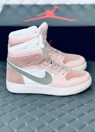 Кроссовки женские nike retro jordan 1 pink кроссовки найк джор...