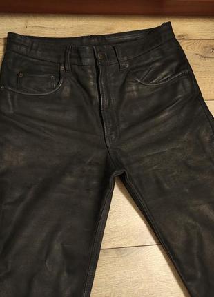 Ricano 32 р кожаные брюки мужские джинсы нубук из кожи буйвола...