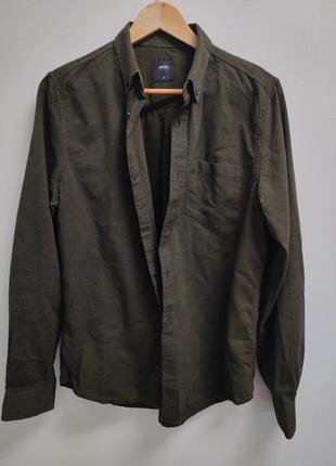 Рубашка рубашка мужская плотная хаки burton, размер m