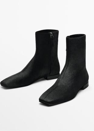 Новые чёрные женские челси ботинки сапожки massimo dutti, 40