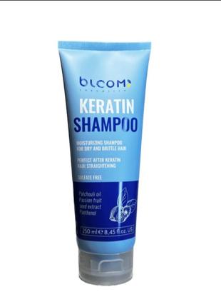 Шампунь безсульфатный для домашнего ухода bloom keratin shampo...