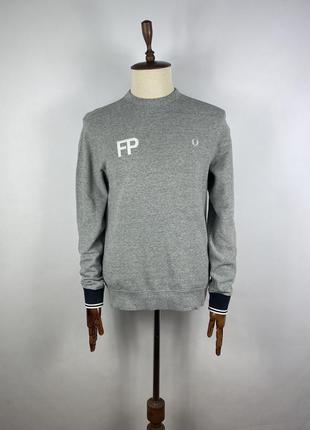 Красивый мужской свитшот fred perry cotton gray sweatshirt size m