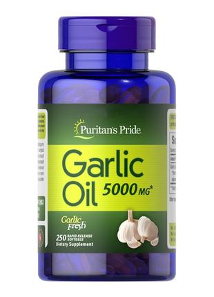 Натуральная добавка Puritan's Pride Garlic Oil 5000 mg, 100 ка...
