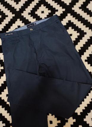 Брюки брюки мужские тонкие синие прямые широкие marks &amp; sp...