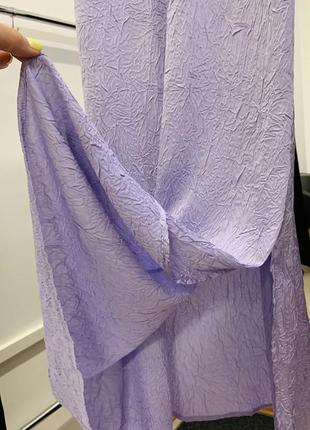 Невероятное лавандовое лиловое сиреневое платье слип миди с ра...