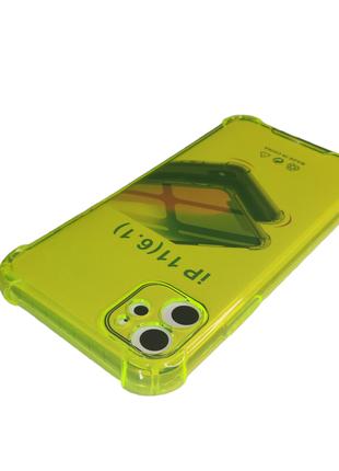Чехол Бампер для Iphone 11 Yellow Transparent