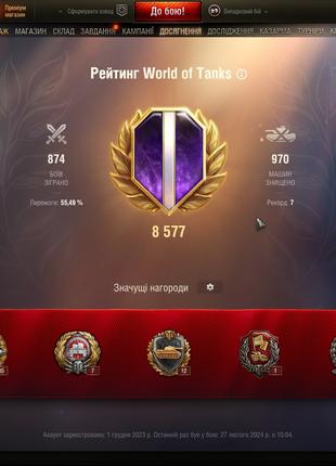 World of tanks, продам аккаунт