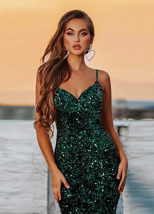 Смарагдово-зелені довгі вечірні плаття нове з биркою англія