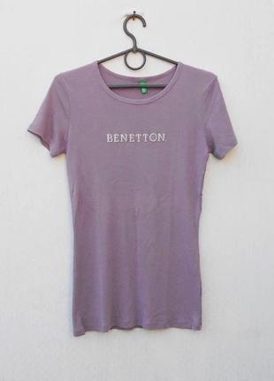 Хлопковая футболка с логотипом benetton