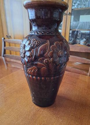 Большая керамическая ваза майолика винтаж ссср