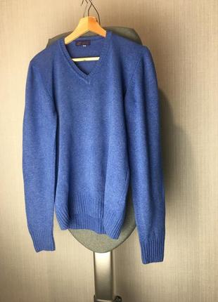 Пуловер кашемировый синий (италия)