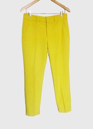 Zara укороченные брюки ярко желтого цвета