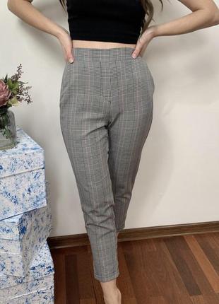 Favourite style брюки в клітку штани на резинке