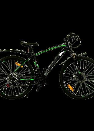 CROSS Велосипед CROSS Tracker 27.5" 17" Черный-Зеленый